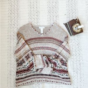 Creamy patterned sweater